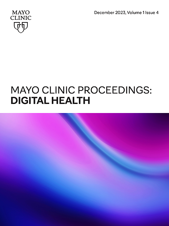 Go to journal home page - Mayo Clinic Proceedings: Digital Health